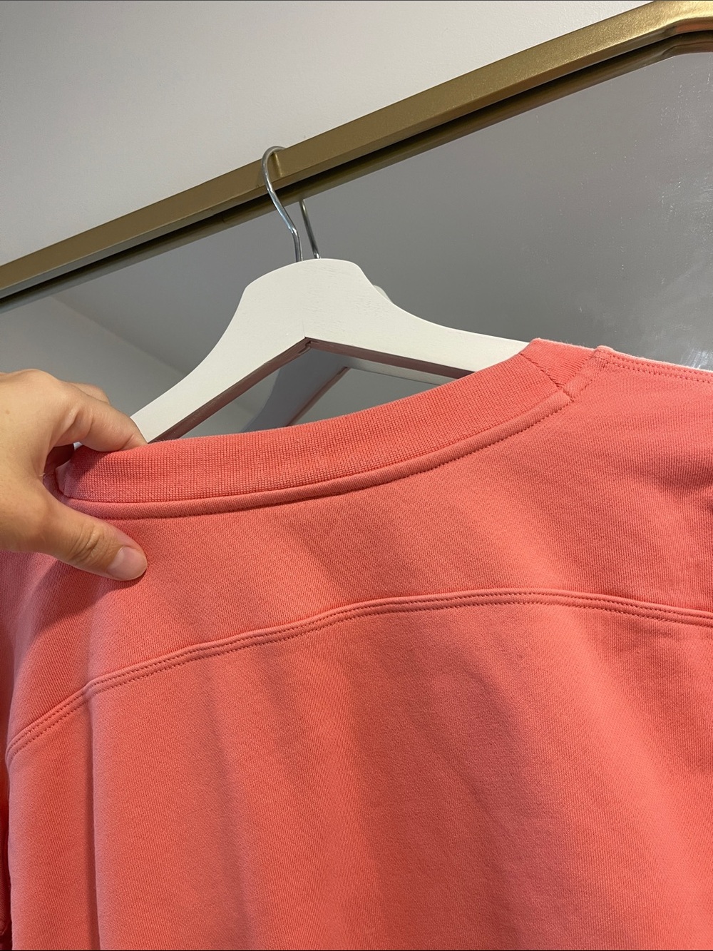 Lululemon Perfectly Oversized Crew Size 8 Pink Coral Tone 100% cotton - Picture 11 of 12